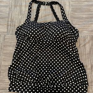 Land’s End, women’s Blouson a tankini top, sz 12DDD